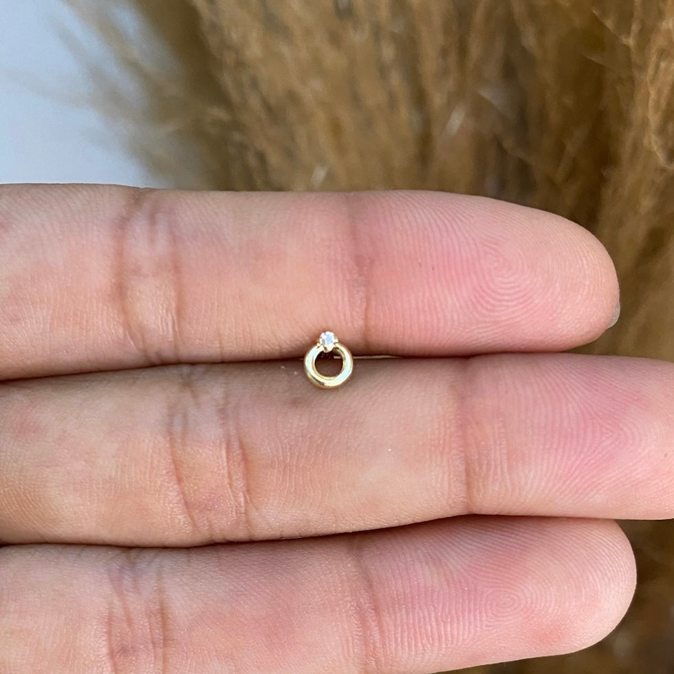 Arete Halo Mini - Oro 10k