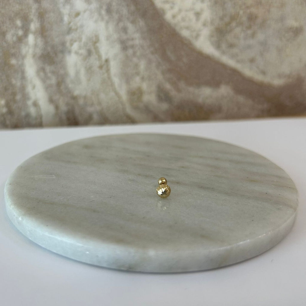ARETE BISELADO MINI ORO 10K