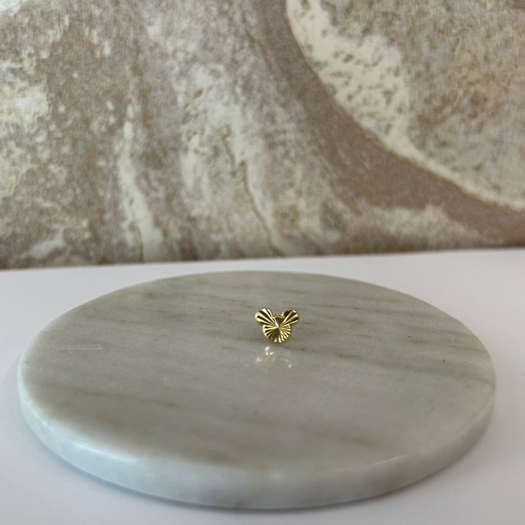 Arete Mouse Biselado Oro 10K
