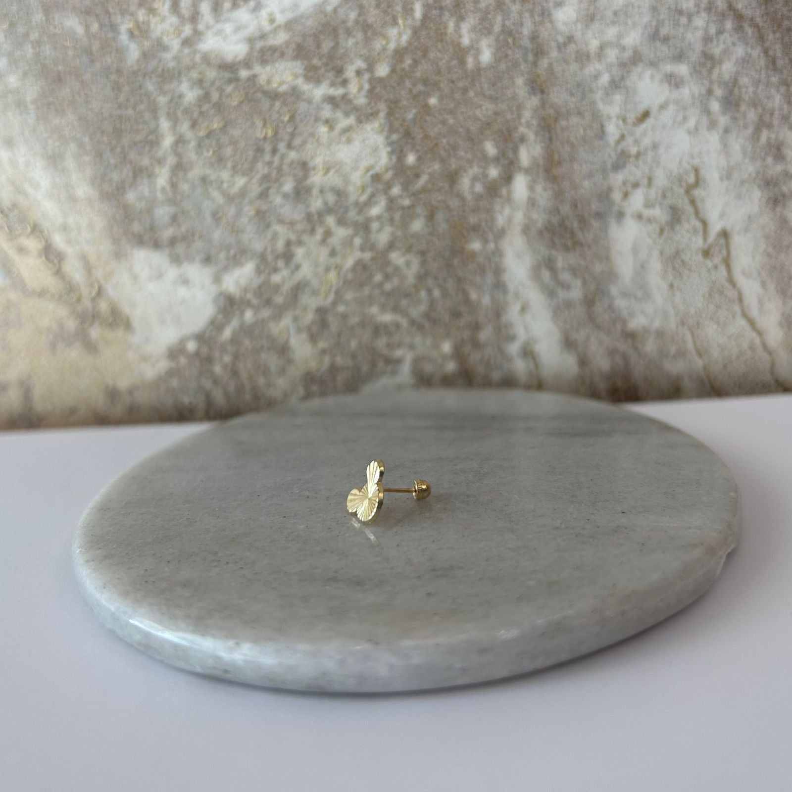 Arete Mouse Biselado Oro 10K