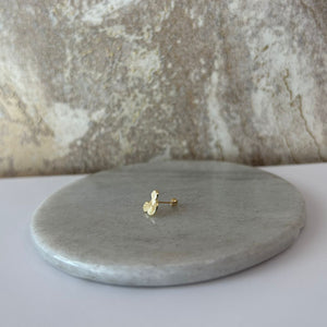 Arete Mouse Biselado Oro 10K
