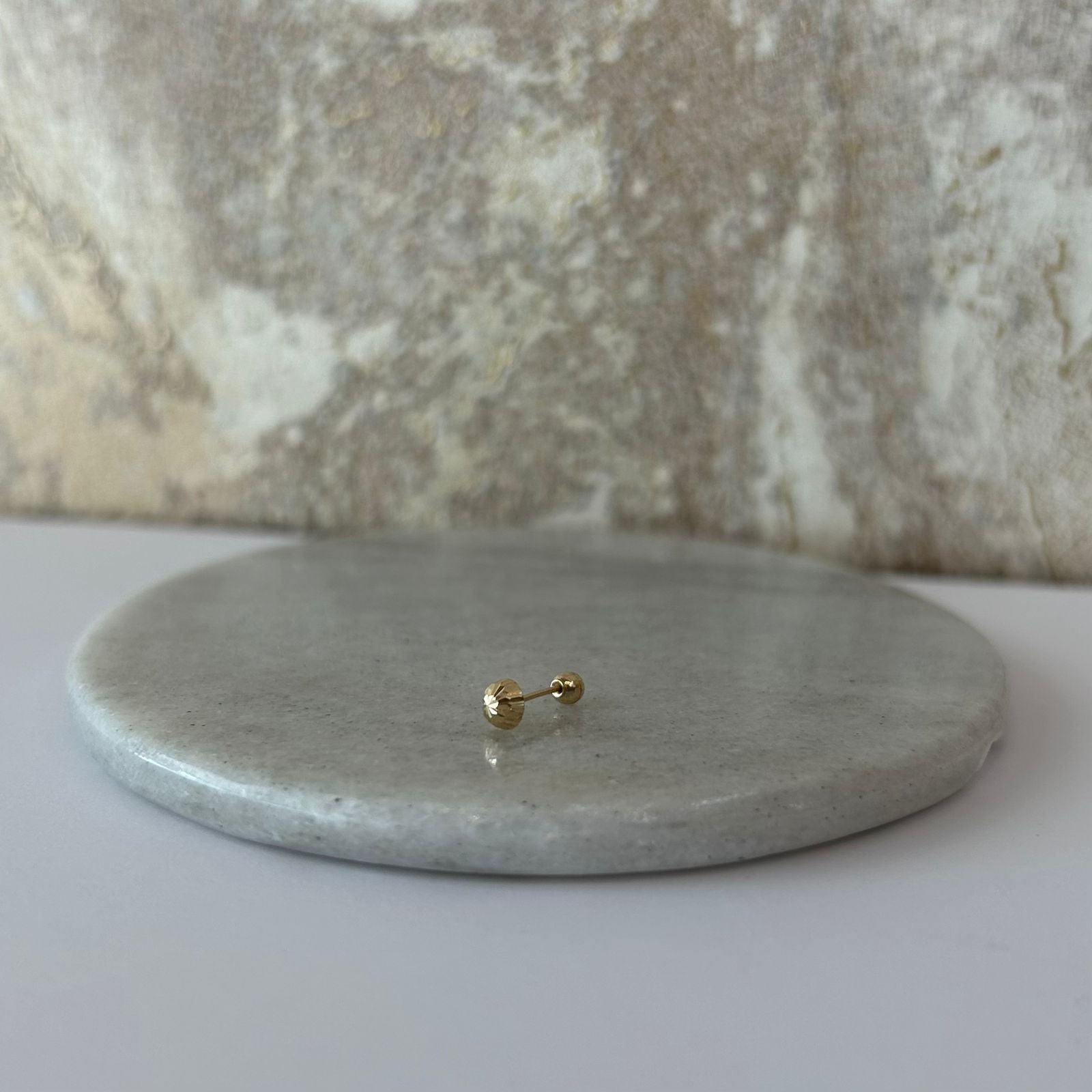 ARETE BISELADO MINI ORO 10K
