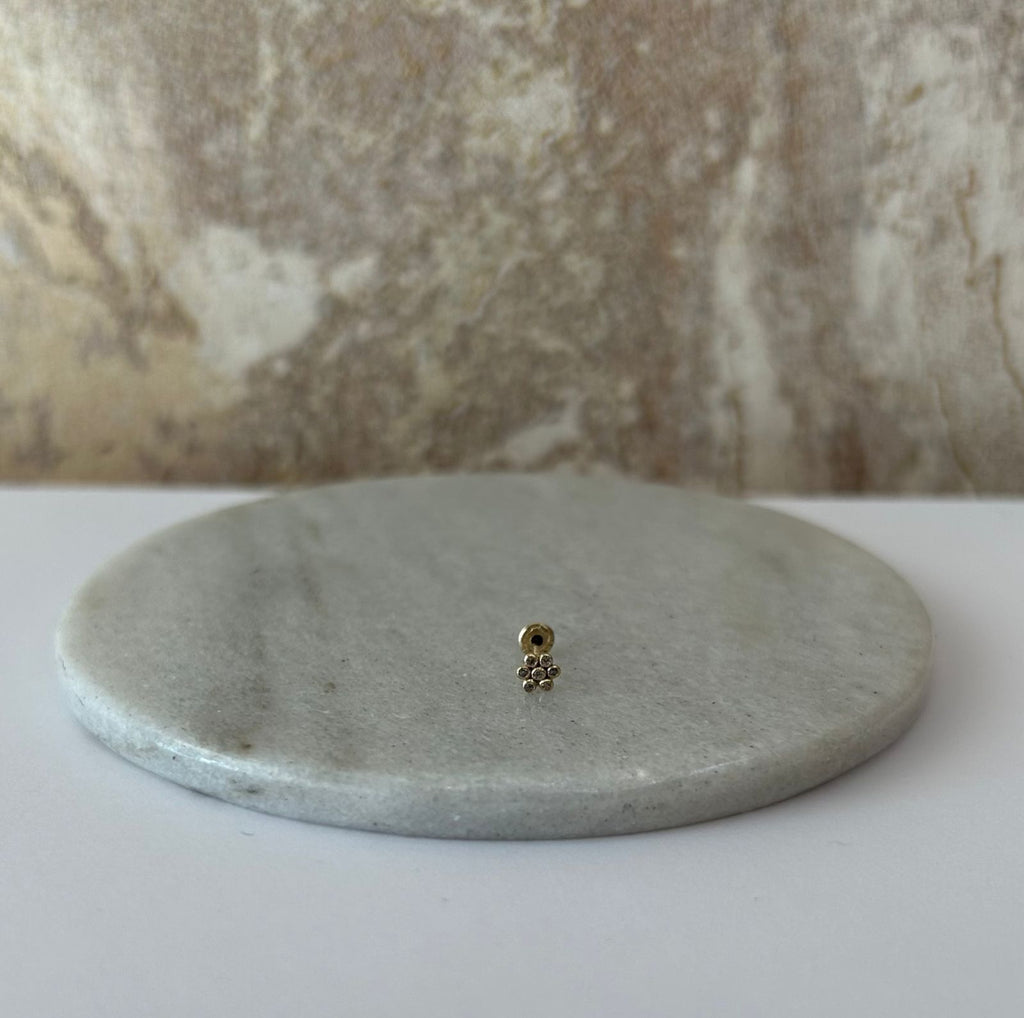 ARETE ROSETA MINI ORO 10K